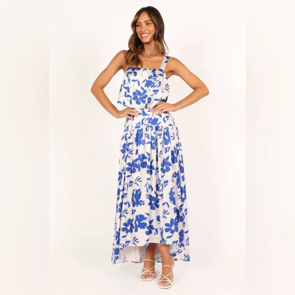 Petal & pup satin floral two piece skirt set nwot - Picture 1 of 5